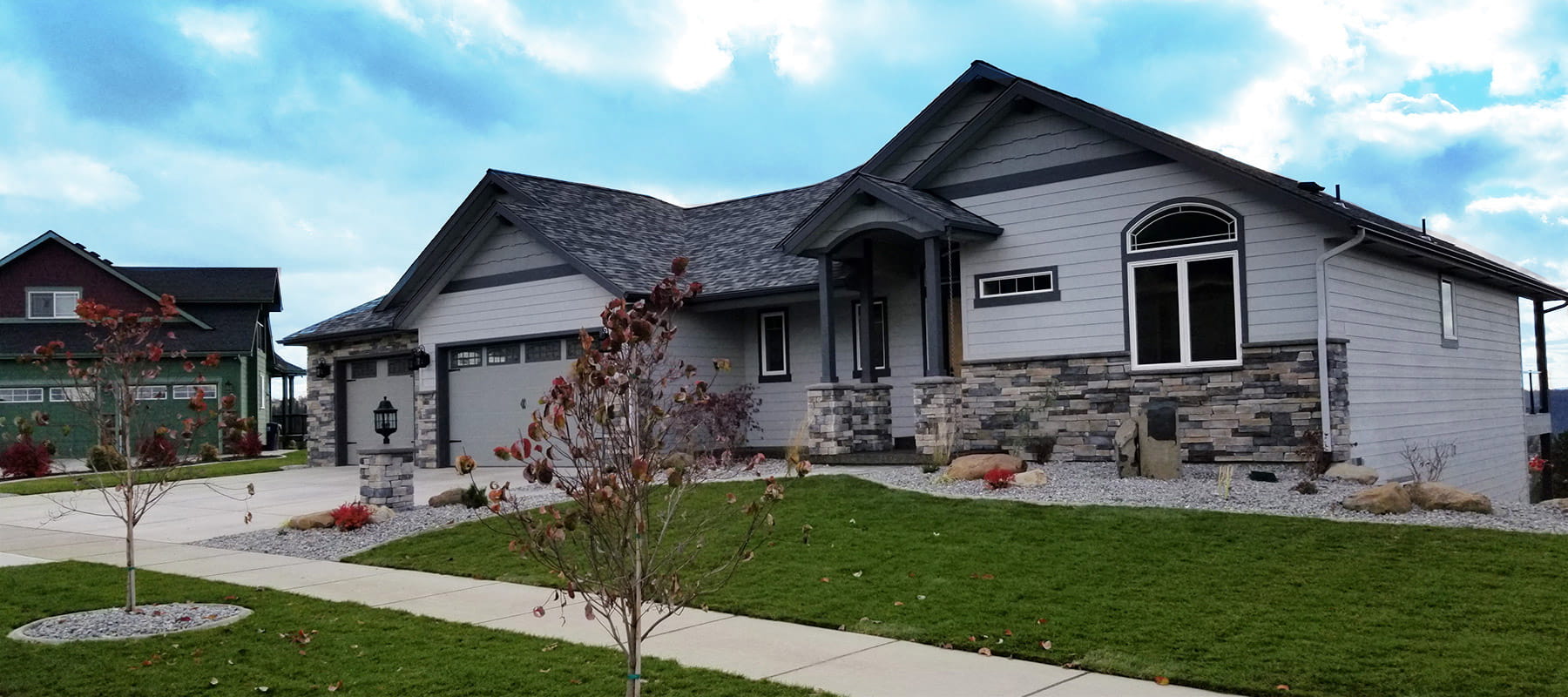 A Johnson Brothers custom-built home exterior in Spokane